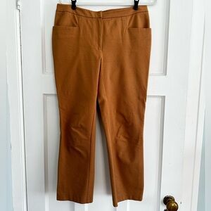 Camel Cropped Tailored Pants | High Waist Minimal Chic | Size M